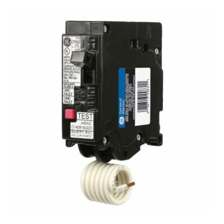 Industrial C & S Combination Circuit Breaker, THQL Series, 15A, 1 Pole, 120/240V AC, 10kA at 120/240V AC THQL1115DFP